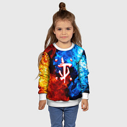 Свитшот детский Doom битва огней, цвет: 3D-белый — фото 2