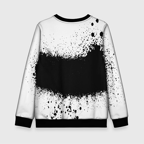 Детский свитшот Просто краски чёрные / 3D-Черный – фото 2