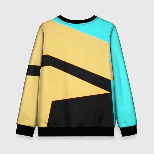 Детский свитшот Салли фейс геометрия / 3D-Черный – фото 2