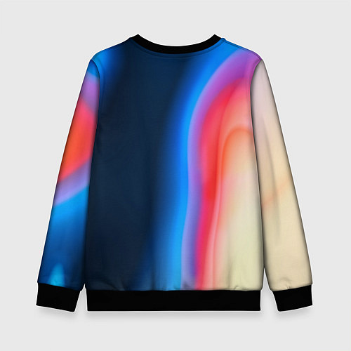 Детский свитшот Неоновый градиент разводы / 3D-Черный – фото 2
