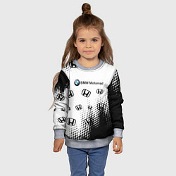 Свитшот детский BMW x honda pattern, цвет: 3D-меланж — фото 2