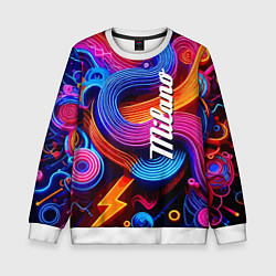 Свитшот детский Colourful abstraction - Milano, цвет: 3D-белый