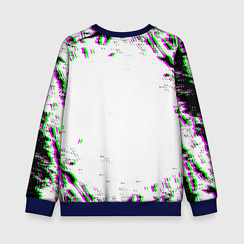Детский свитшот Vrising глитч краски / 3D-Синий – фото 2