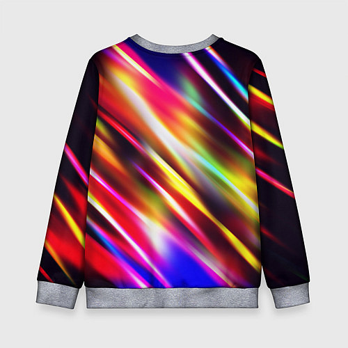 Детский свитшот Неоновая абстракция линии / 3D-Меланж – фото 2