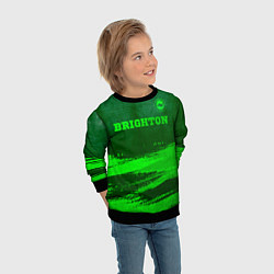 Свитшот детский Brighton - green gradient посередине, цвет: 3D-черный — фото 2