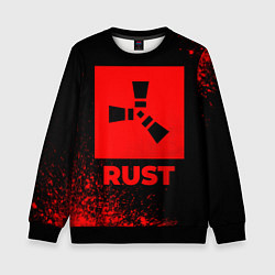 Свитшот детский Rust - red gradient, цвет: 3D-черный