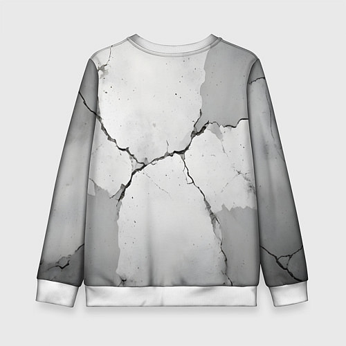 Детский свитшот Растрескавшийся бетон / 3D-Белый – фото 2