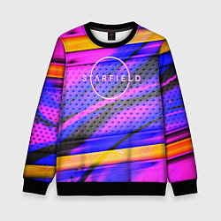 Свитшот детский Starfield geometry game, цвет: 3D-черный