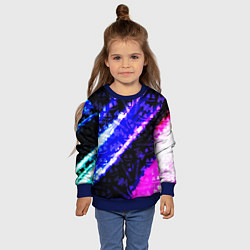 Свитшот детский Marshmello neon steel, цвет: 3D-синий — фото 2
