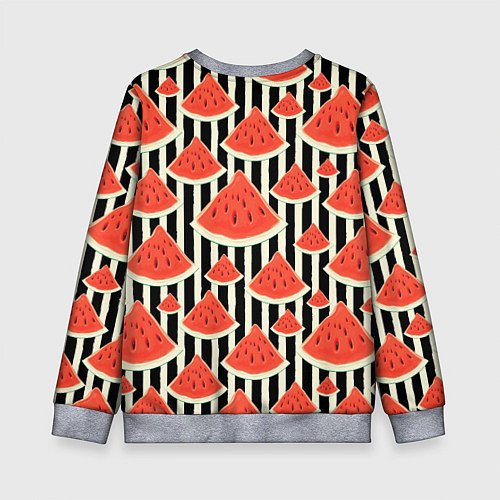 Детский свитшот Арбузные дольки / 3D-Меланж – фото 2