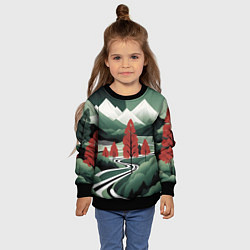 Свитшот детский Дорога на природу, цвет: 3D-черный — фото 2