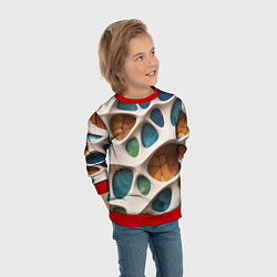 Свитшот детский Вдохновлено Антонио Гауди, цвет: 3D-красный — фото 2