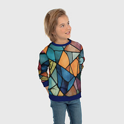 Свитшот детский Мозаика цветное стекло, цвет: 3D-синий — фото 2