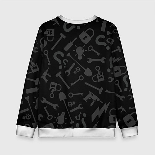 Детский свитшот Привет сосед у камина / 3D-Белый – фото 2