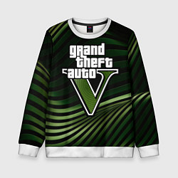 Свитшот детский Grand Theft Auto V - logo, цвет: 3D-белый