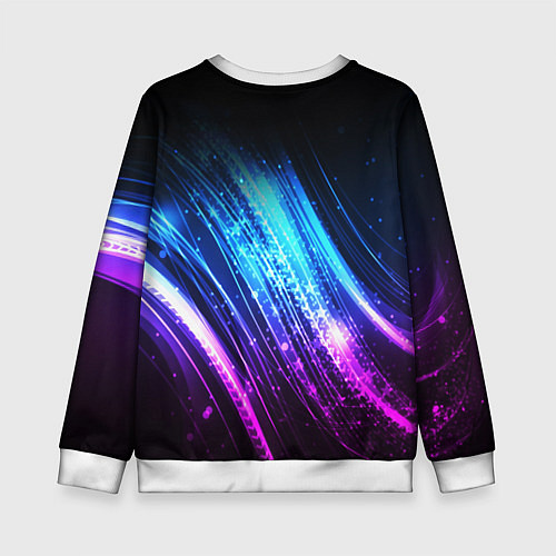Детский свитшот Неоновые звёзды текстура / 3D-Белый – фото 2