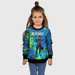 Свитшот детский Pocket Deadlock, цвет: 3D-черный — фото 2