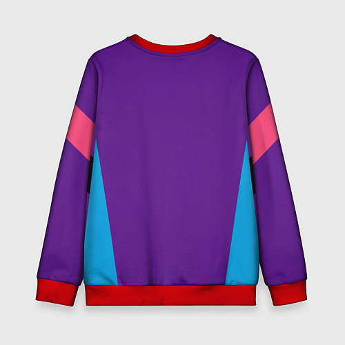 Детский свитшот Стиль 90-х геометрия спортивная / 3D-Красный – фото 2