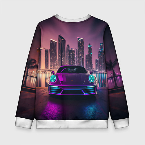 Детский свитшот Porshe big city / 3D-Белый – фото 2