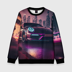 Детский свитшот Porshe ночной город