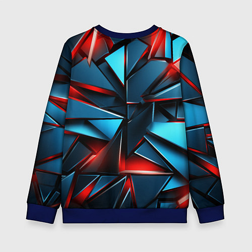 Детский свитшот Геометрические осколки / 3D-Синий – фото 2