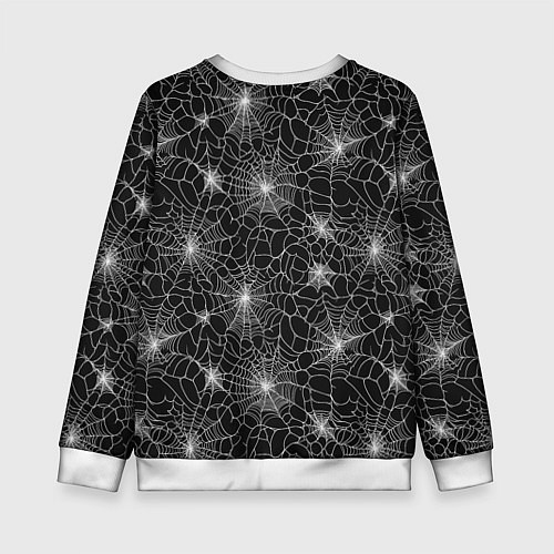 Детский свитшот Паутина - паттерн / 3D-Белый – фото 2