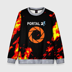 Свитшот детский Portal огненная лава, цвет: 3D-меланж