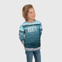 Свитшот детский Река Волга, цвет: 3D-меланж — фото 2