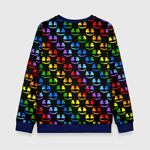 Детский свитшот Marshmello pattern neon / 3D-Синий – фото 2