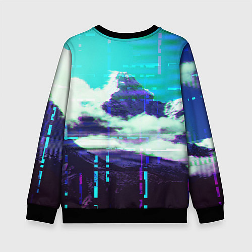 Детский свитшот GTA6 glitch pattern / 3D-Черный – фото 2