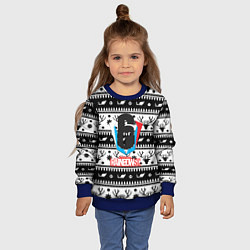 Свитшот детский Rainbow six winter pattern, цвет: 3D-синий — фото 2