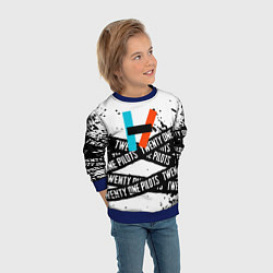 Свитшот детский Twenty one pilots rock, цвет: 3D-синий — фото 2