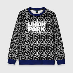 Свитшот детский Linkin park pattern, цвет: 3D-синий