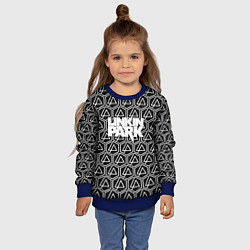 Свитшот детский Linkin park pattern, цвет: 3D-синий — фото 2