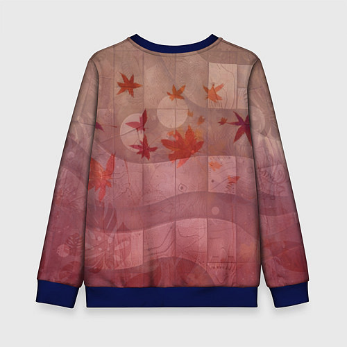 Детский свитшот Довольный лис в шарфе / 3D-Синий – фото 2