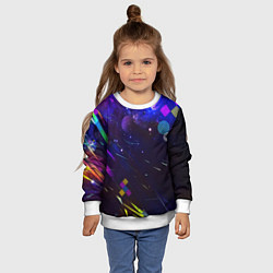 Свитшот детский Космическая геометрия, цвет: 3D-белый — фото 2