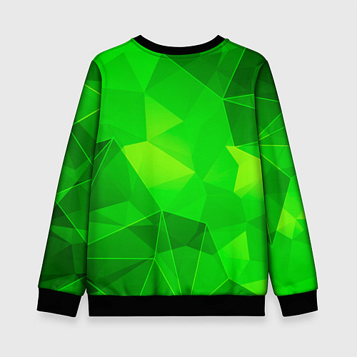 Детский свитшот Seventeen green poly / 3D-Черный – фото 2