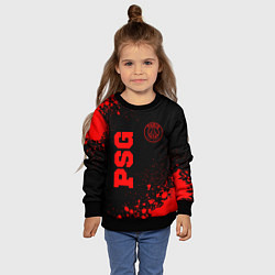 Свитшот детский PSG - red gradient вертикально, цвет: 3D-черный — фото 2