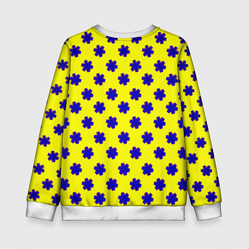 Детский свитшот Samurai fire logo steel / 3D-Белый – фото 2