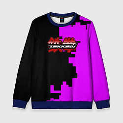 Свитшот детский Tekken pattern pink, цвет: 3D-синий