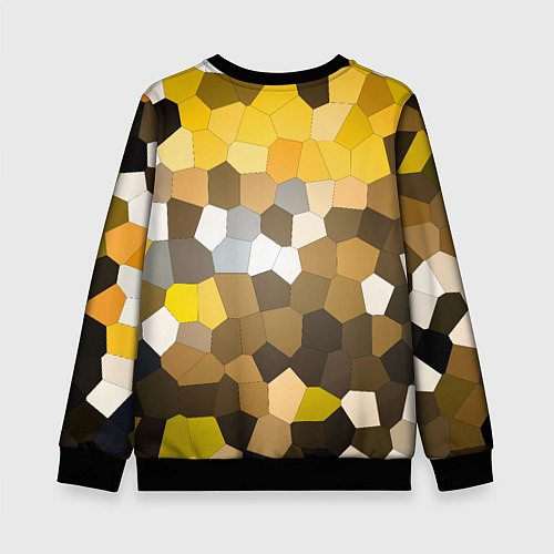 Детский свитшот Желто белая мозаика / 3D-Черный – фото 2