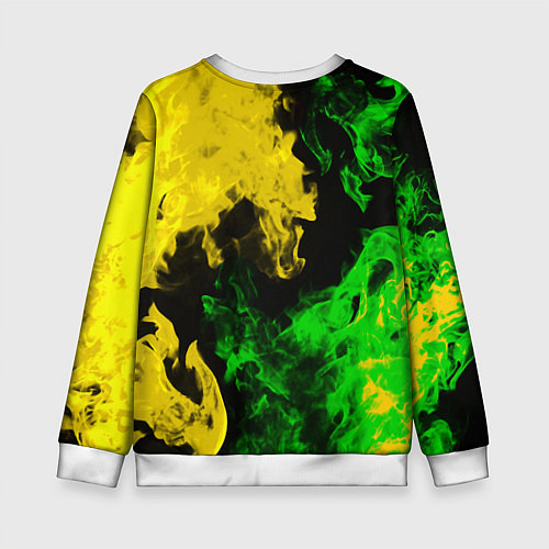 Детский свитшот The Witcher in fire / 3D-Белый – фото 2