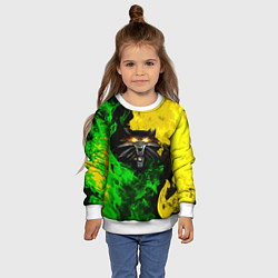 Свитшот детский The Witcher in fire, цвет: 3D-белый — фото 2