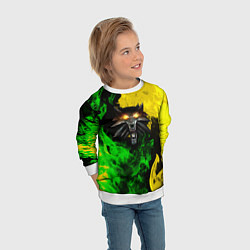 Свитшот детский The Witcher in fire, цвет: 3D-белый — фото 2