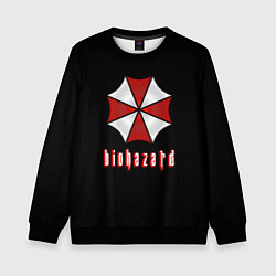 Свитшот детский Biohazard logo, цвет: 3D-черный