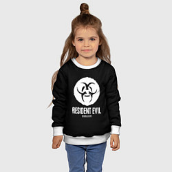 Свитшот детский Resident Evil umbrella corp logo, цвет: 3D-белый — фото 2