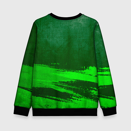 Детский свитшот Club Brugge - green gradient посередине / 3D-Черный – фото 2