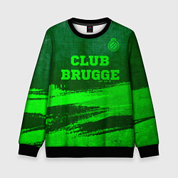 Свитшот детский Club Brugge - green gradient посередине, цвет: 3D-черный