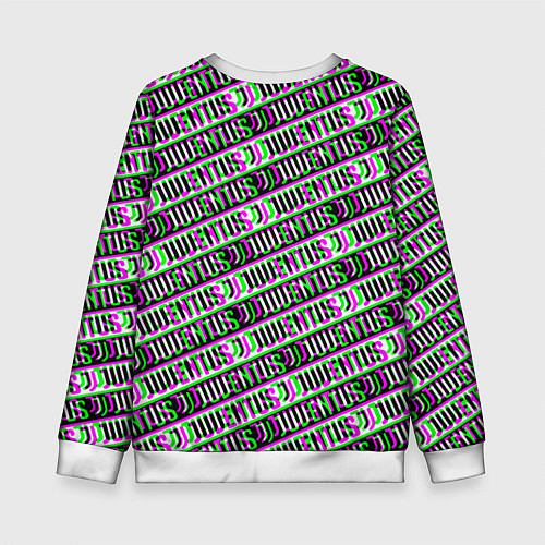 Детский свитшот Juventus glitch pattern / 3D-Белый – фото 2