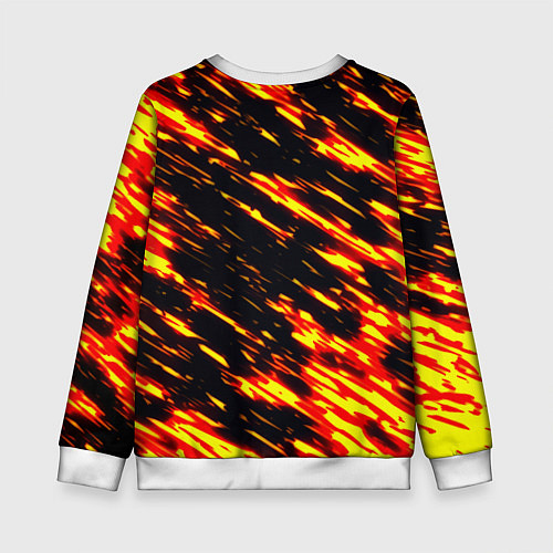 Детский свитшот Portal огненный стиль / 3D-Белый – фото 2